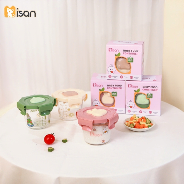 Hộp trữ thức ăn Misan nắp khóa kín dáng tròn MS0037B