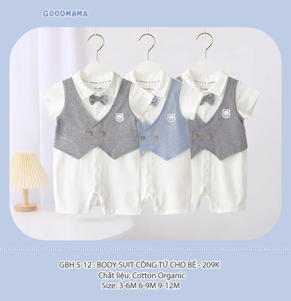 Body suit Công Tử Cho Bé GBH5-12 Goodmama