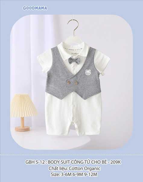 Body suit Công Tử Cho Bé GBH5-12 Goodmama