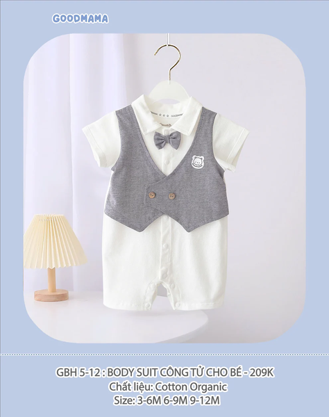 Body suit Công Tử Cho Bé GBH5-12 Goodmama