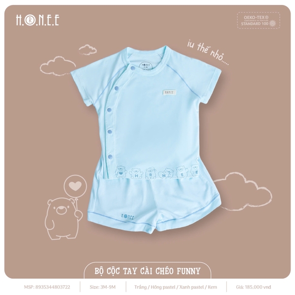 Bộ cộc tay cài chéo Funny Hrnee