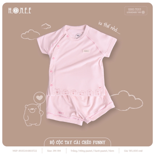 Bộ cộc tay cài chéo Funny Hrnee