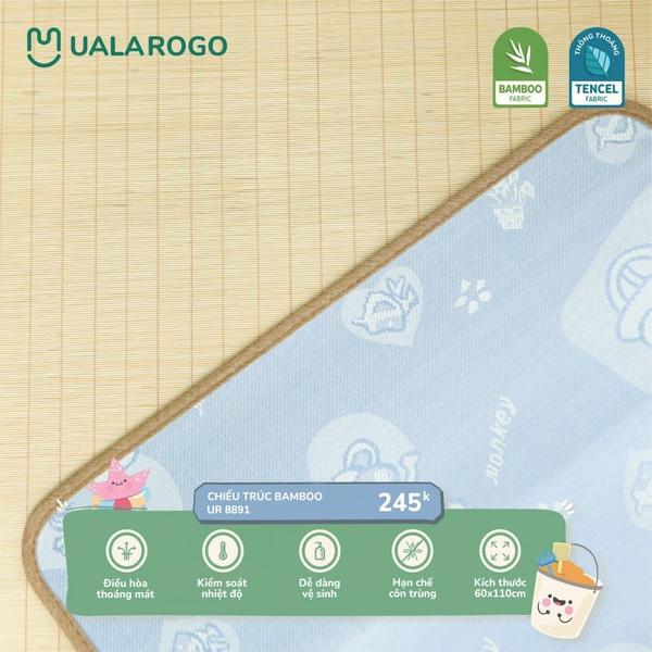 Chiếu trúc Ualarogo Bamboo 60x110cm UR8891