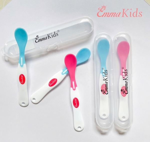 Thìa ăn dặm báo nóng Emmakids màu ngẫu nhiên