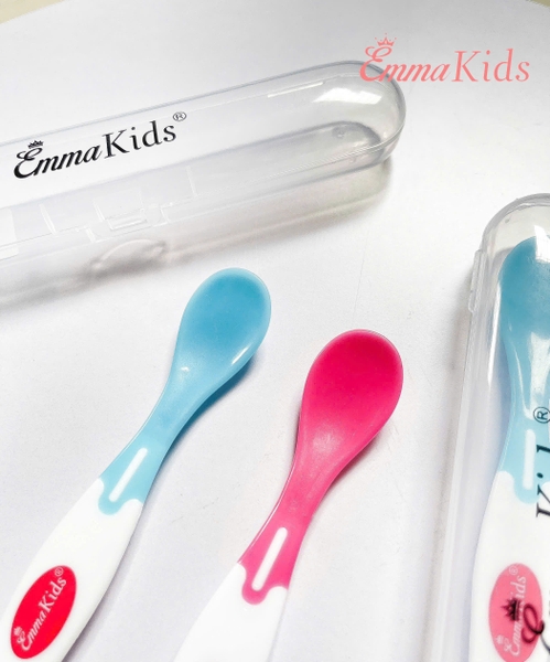 Thìa ăn dặm báo nóng Emmakids màu ngẫu nhiên