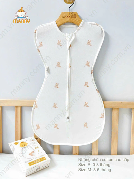 Nhộng chũn Manny size M cho bé từ 6,5 < 10kg (họa tiết ngẫu nhiên)
