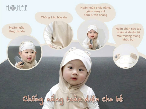 Áo chống nắng Petit có mũ Hrnee 1827