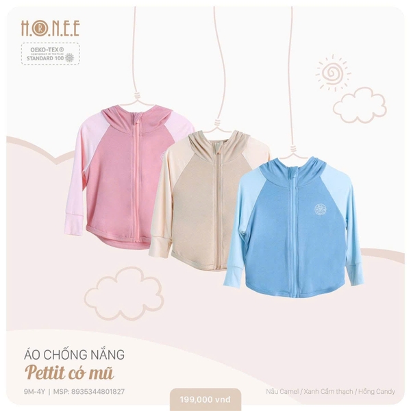 Áo chống nắng Petit có mũ Hrnee 1827