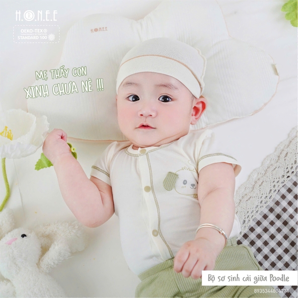 Bộ cài sơ sinh cài giữa Poodle Hrnee 4774