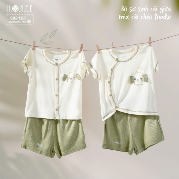 Bộ cài sơ sinh cài giữa Poodle Hrnee 4774