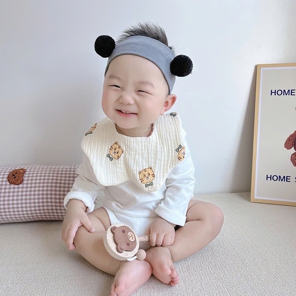 Che thóp kèm băng đô cho bé 3M-2Y (màu ngẫu nhiên)