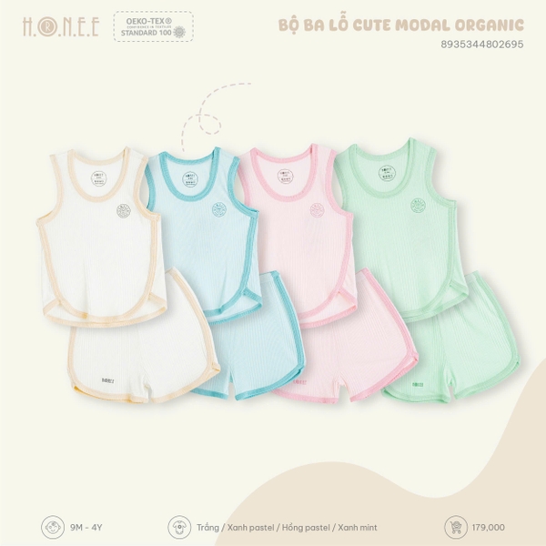 Bộ ba lỗ Cute Modal Organic Hrnee