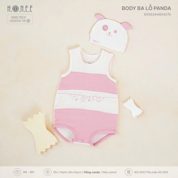 Body ba lỗ Panda Hrnee