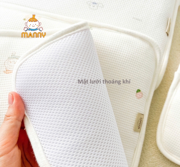 Gối Cotton Waffle MANNY 25*40cm (họa tiết ngẫu nhiên)