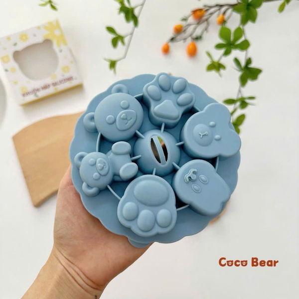 Khuôn hấp Silicone Coco Bear (màu ngẫu nhiên)