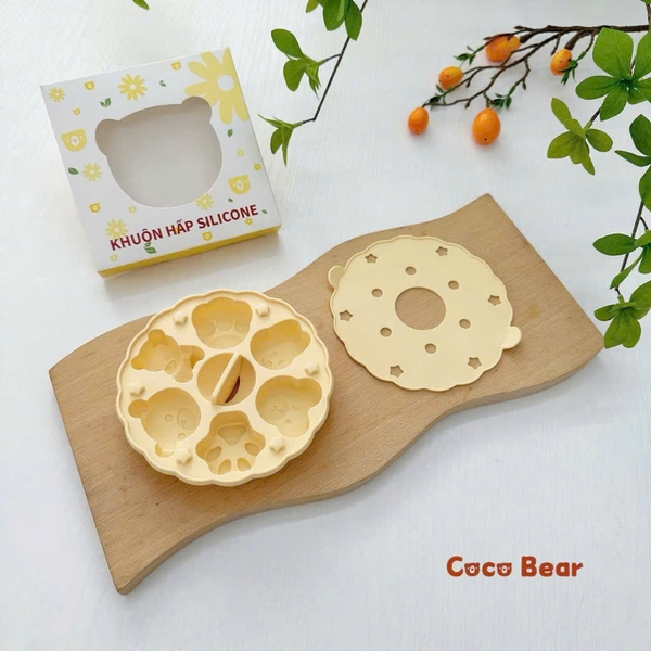 Khuôn hấp Silicone Coco Bear (màu ngẫu nhiên)