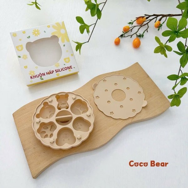 Khuôn hấp Silicone Coco Bear (màu ngẫu nhiên)