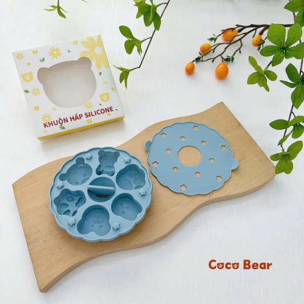Khuôn hấp Silicone Coco Bear (màu ngẫu nhiên)