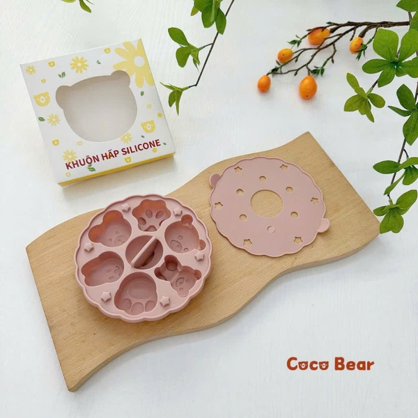 Khuôn hấp Silicone Coco Bear (màu ngẫu nhiên)