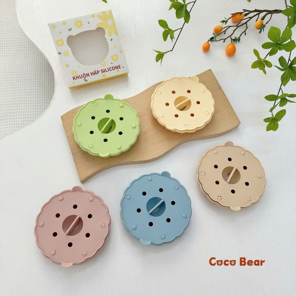 Khuôn hấp Silicone Coco Bear (màu ngẫu nhiên)