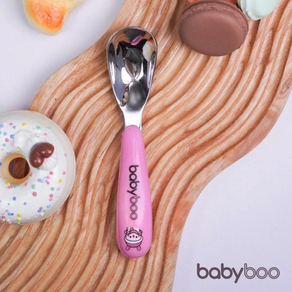 Thìa inox Babyboo kèm hộp (màu ngẫu nhiên)