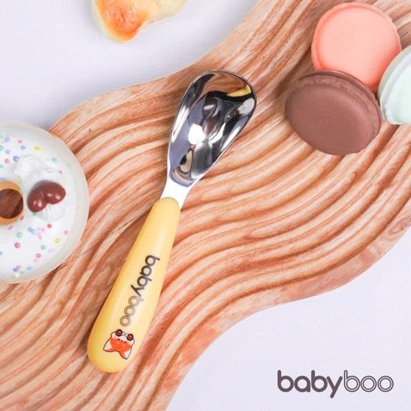 Thìa inox Babyboo kèm hộp (màu ngẫu nhiên)
