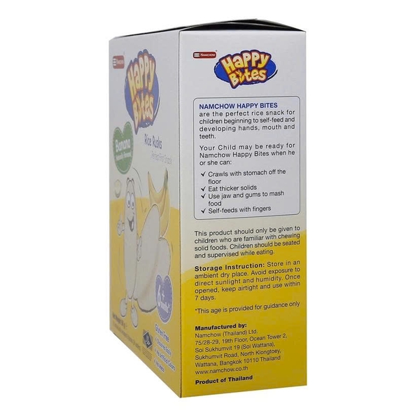 Bánh gạo ăn dặm Happy Bites vị chuối 50g (6M+)