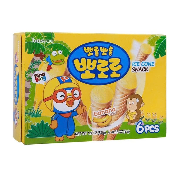 Bánh kem ốc quế Pororo vị chuối 54g (1Y+)
