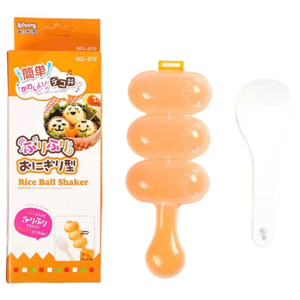Bộ khuôn lắc cơm kèm vá xúc Bento (màu ngẫu nhiên)