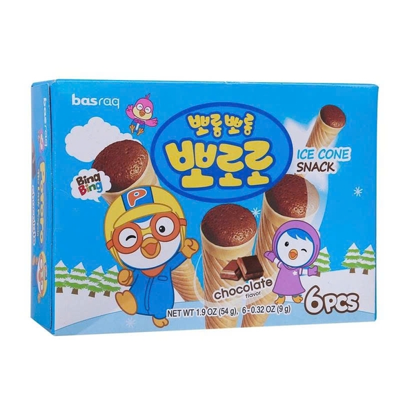 Bánh kem ốc quế Pororo vị socola 54g