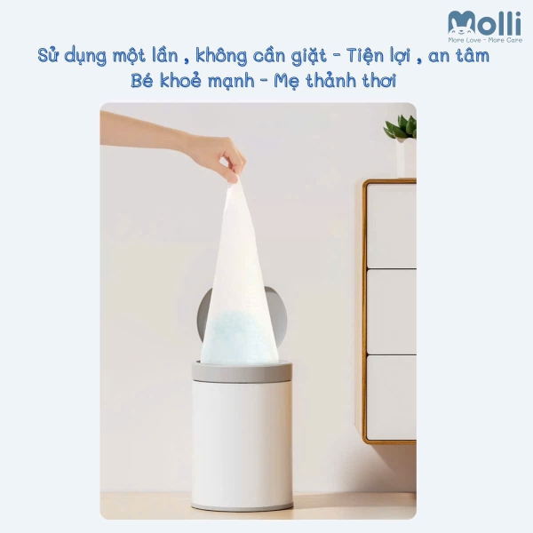 Miếng Lót Chống Thấm Dùng Một Lần Molli Cho Bé
