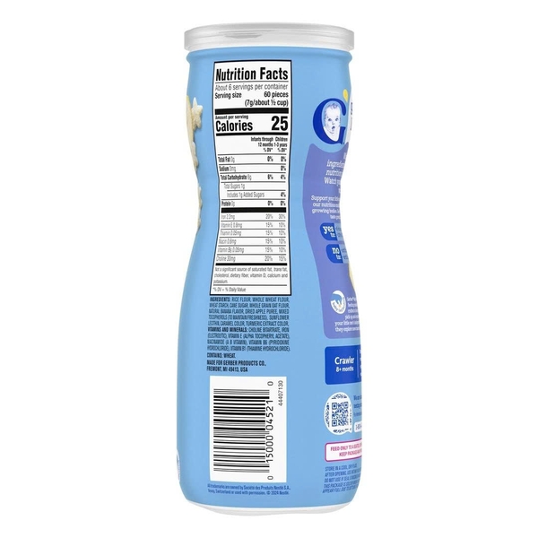 Bánh ăn dặm Gerber ngôi sao vị chuối 42g cho bé trên 8 tháng