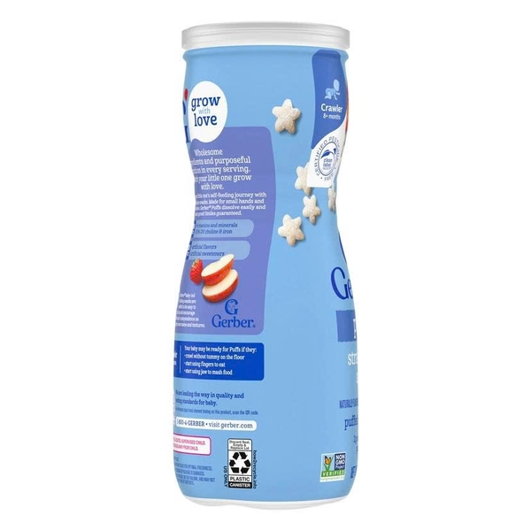 Bánh ăn dặm Gerber ngôi sao vị dâu táo 42g cho bé 8M+