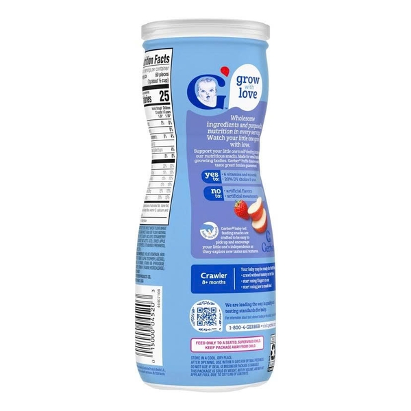 Bánh ăn dặm Gerber ngôi sao vị dâu táo 42g cho bé 8M+