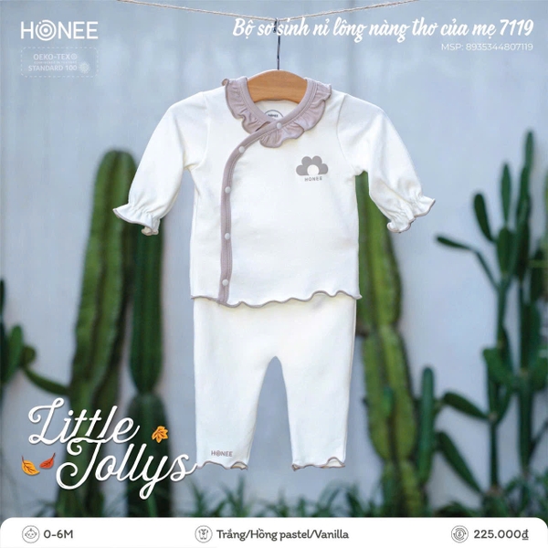 Bộ sơ sinh nỉ lông nàng thơ của mẹ Honee 7119