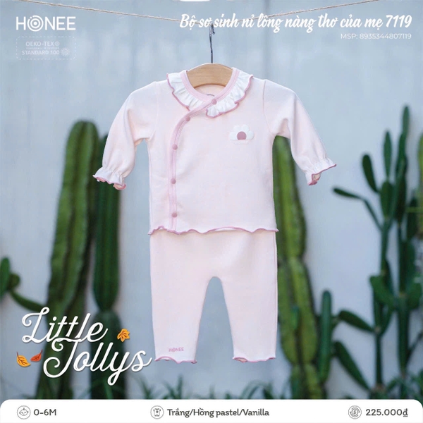 Bộ sơ sinh nỉ lông nàng thơ của mẹ Honee 7119
