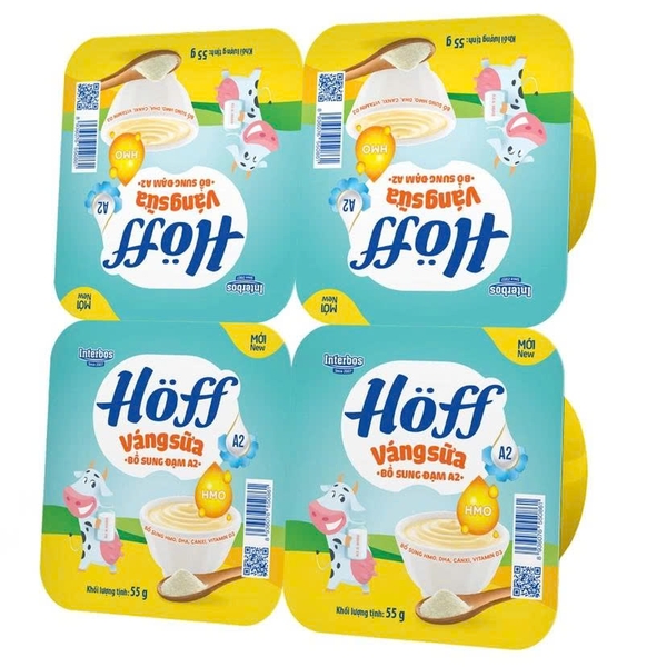 Váng sữa Hoff bổ sung đạm A2 4x55g