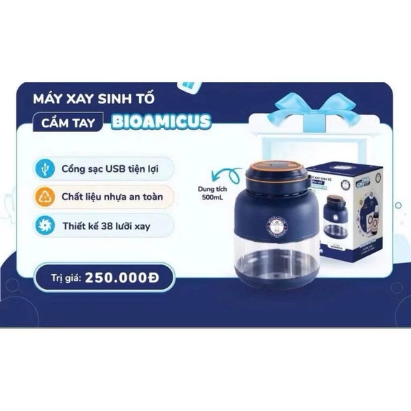 Máy xay sinh tố cầm tay pin sạc Bioamicus