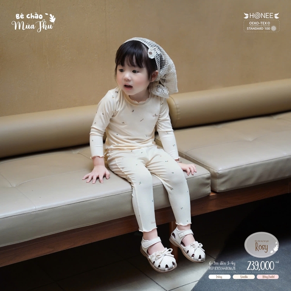Bộ dài tay bé gái Rosy Honee 8628
