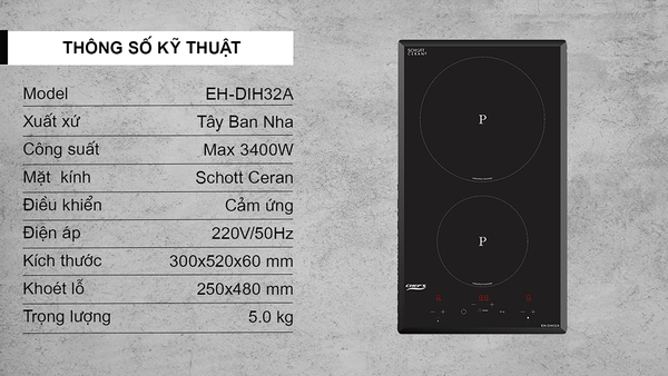 Bếp từ đôi Chef’s EH-DIH32A
