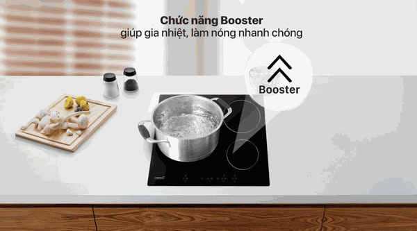 Bếp Từ 3 Vùng Nấu Cata IB 6203 BK