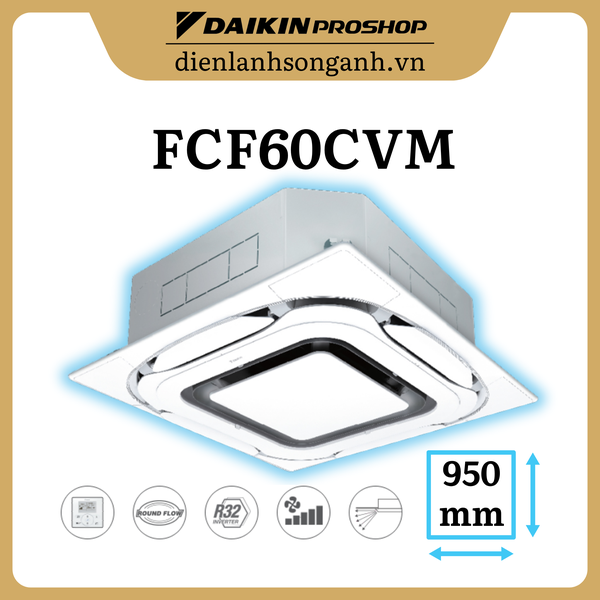 Daikin âm trần Inverter 2.5HP FCF60CVM/RZF60CV2V+BRC1E63+BYCQ125EAF