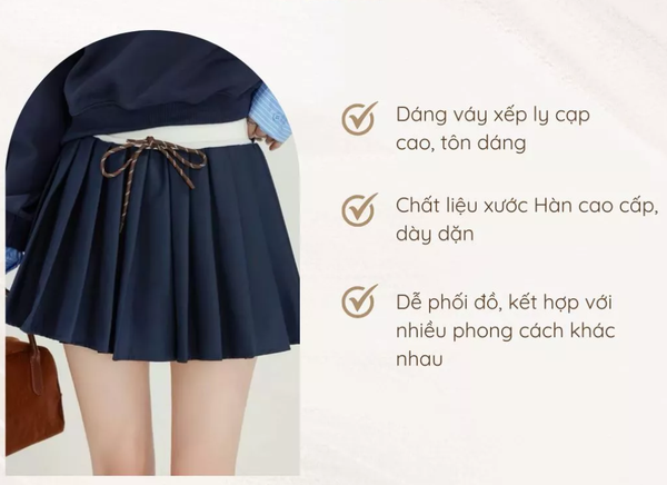 Wide Pleat Bow Skirt