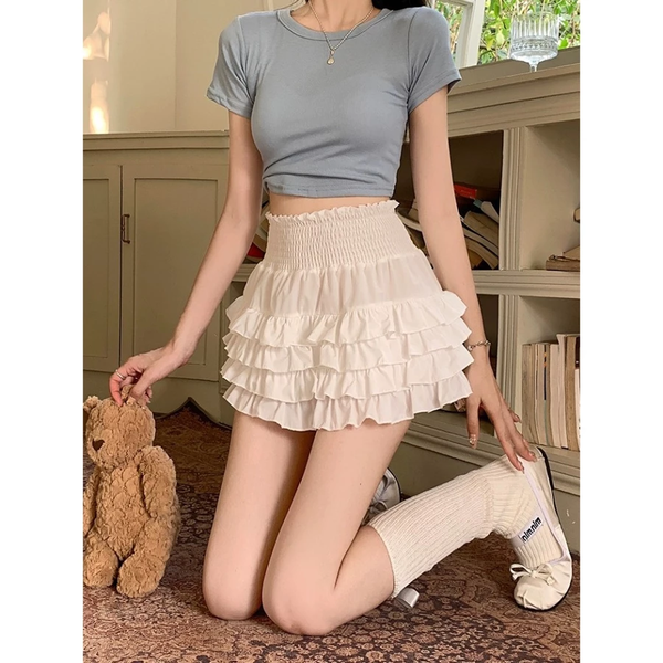 Ulzzang Pleated Tier Skirt
