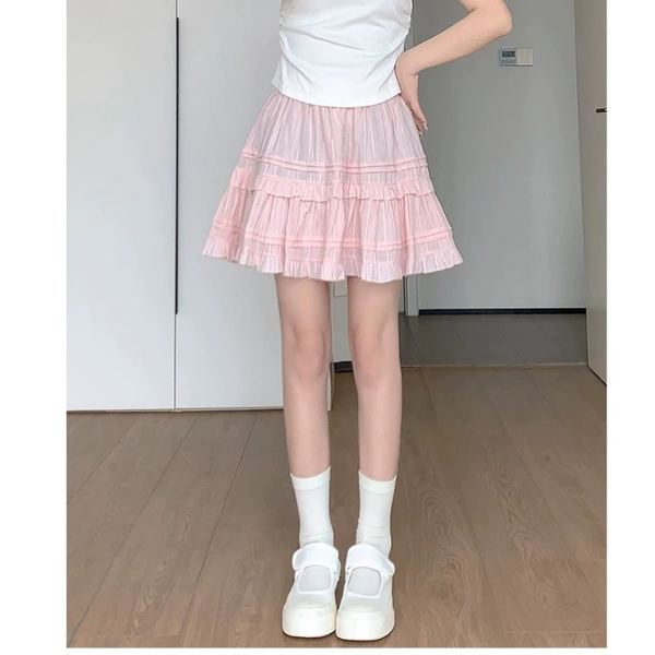 Ulzzang Pleated Tier Skirt