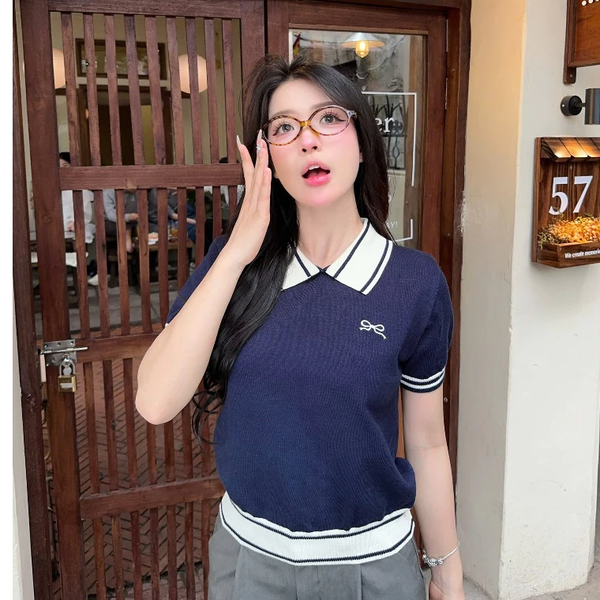Retro Polo Knit