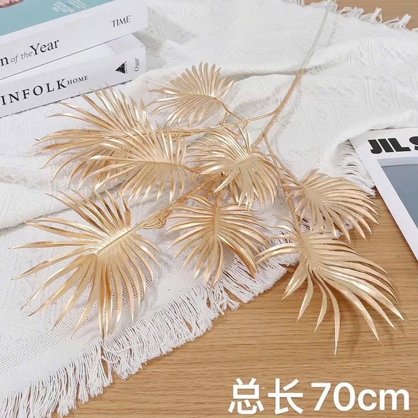 Cành cọ đồng lá nhũ đồng 9 lá - Trang trí tháp oản , lên set quà tết -  {{store}}