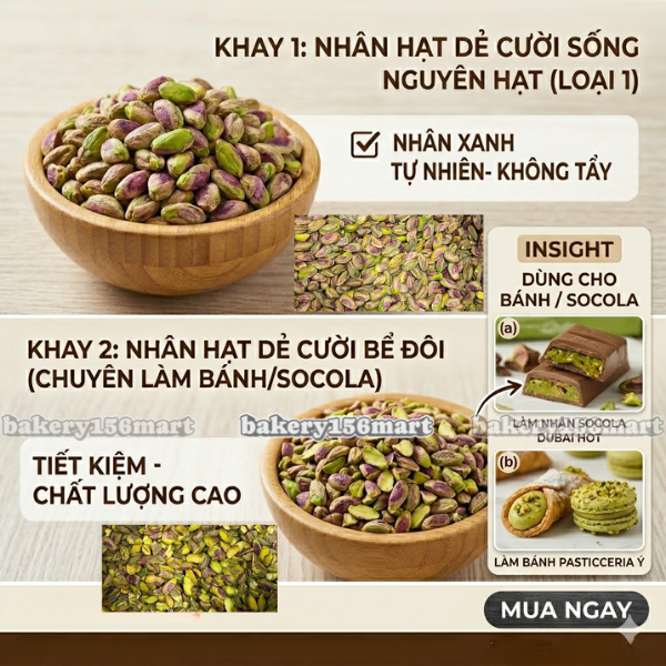 Sỉ  5-10 kg Hạt dẻ cười sống nguyên hạt, bể đôi loại đặc biệt