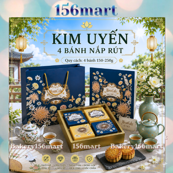 Vỏ Hộp Trung Thu 4 Bánh, Hộp Bánh Nướng, Bánh Dẻo 150g - 250g [ KIM UYỂN ] -  {{store}}