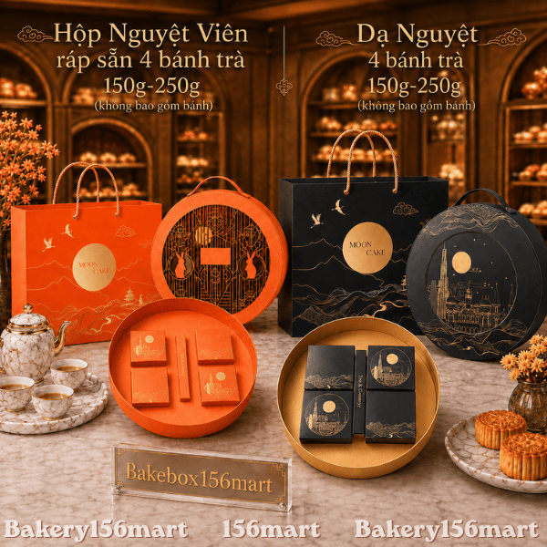 Vỏ Hộp Trung Thu Cứng Ráp sẵn 150G–250G  |NGUYỆT VIÊN, DẠ NGUYỆT|  {{store}}